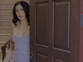 Inked brunette gets banged hardcore by a local priest
