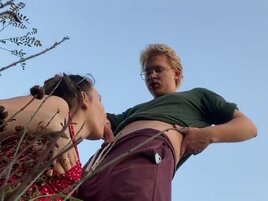Virgin teen's dick gets lucky with a slutty stranger