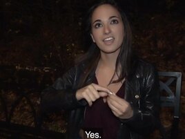 Hispanic stunner riding that dick in a POV public movie