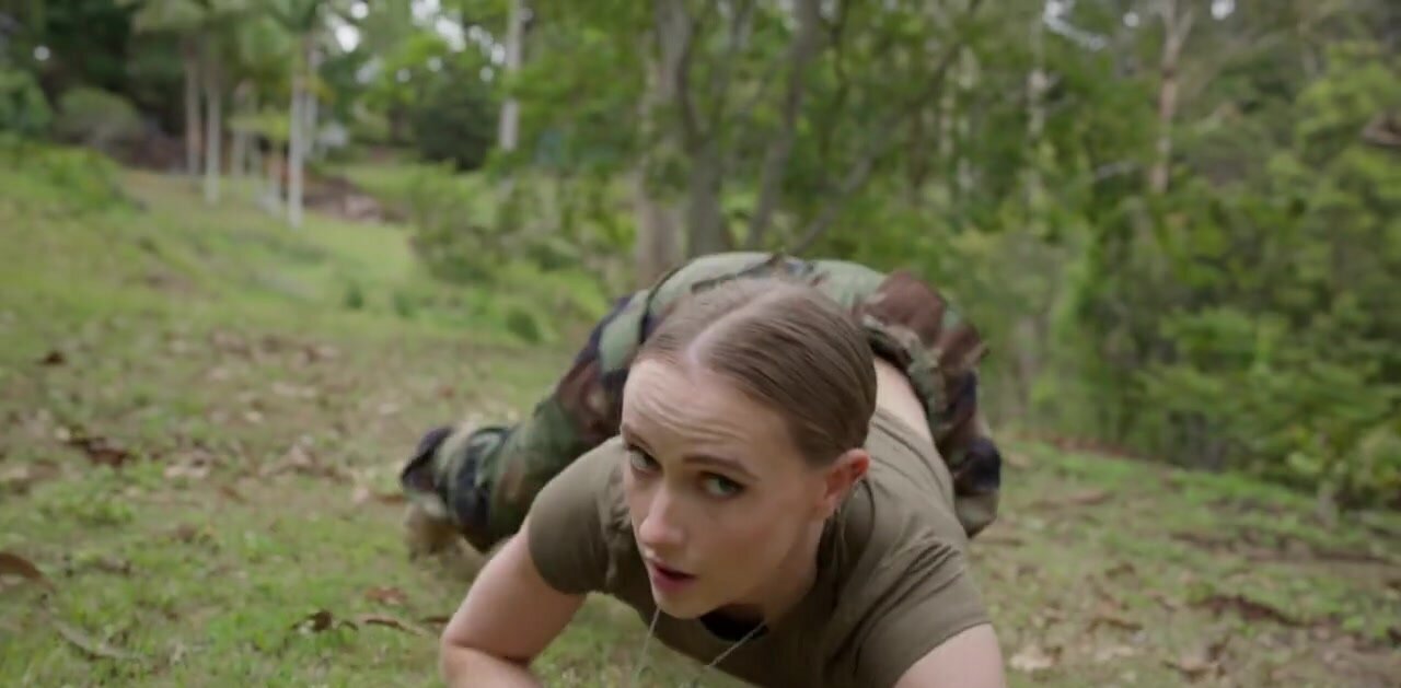 Army drills and pussy drilling for a redheaded gal