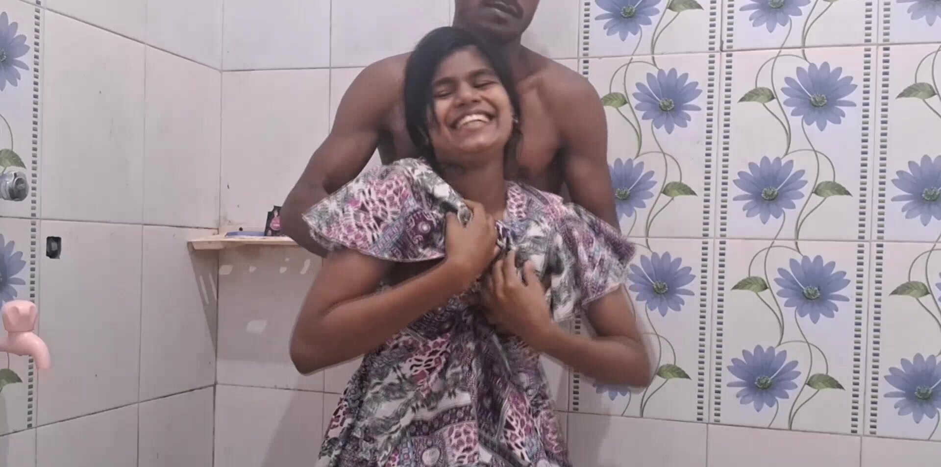 Cute Desi chick with a lovely smile is fucked in the bathroom