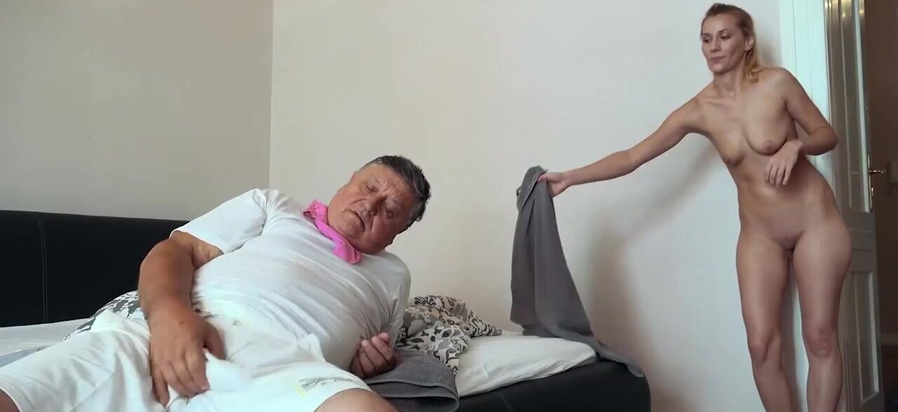 Grandad is going to shove his grand dick in a hot pussy