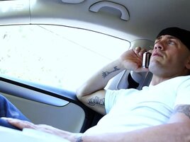 Busty woman is eaten out and gives a sloppy blowjob