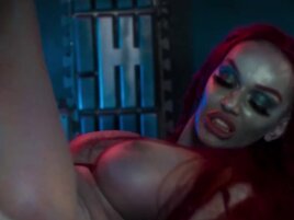 Space slut with a wet vag is going to fuck a lanky dude