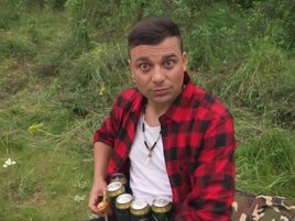 Camping trip fuck with a submissive girl with curly hair
