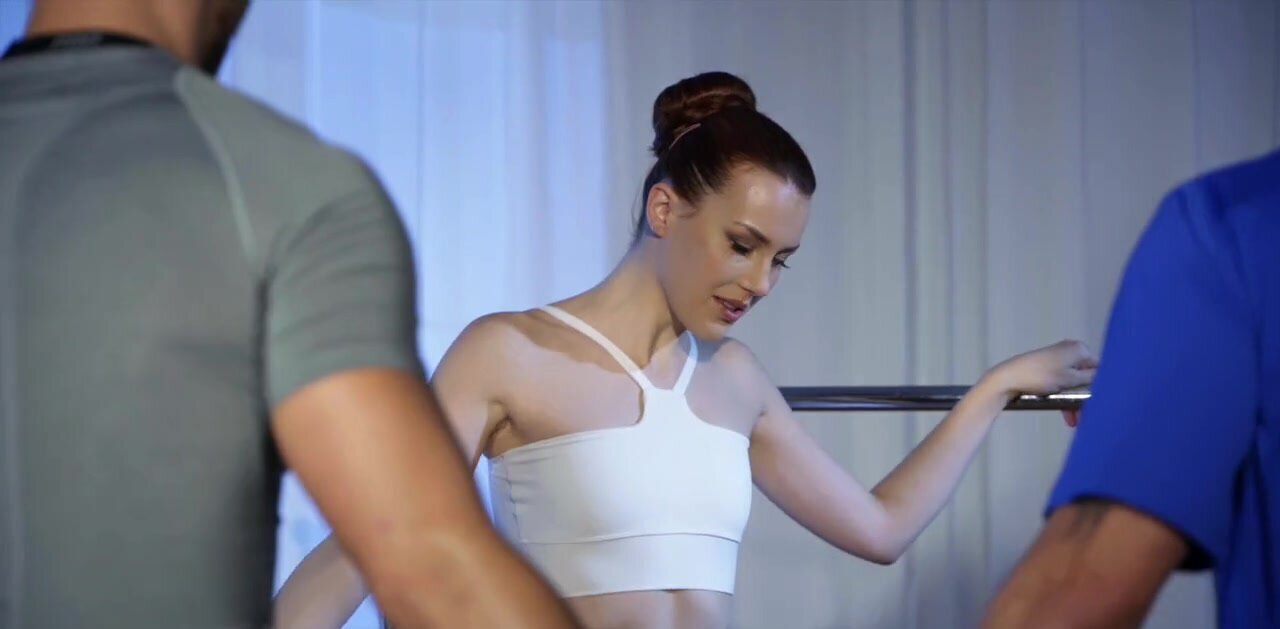 Fmm porn video – Ballerina babe is going to take two dudes all at once