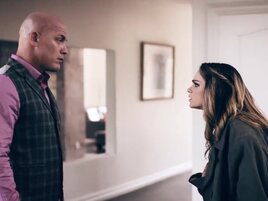 Athena Faris is dominted by the bald, tattooed DILF