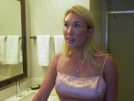 Busty blonde woman is doing it with a bald dude
