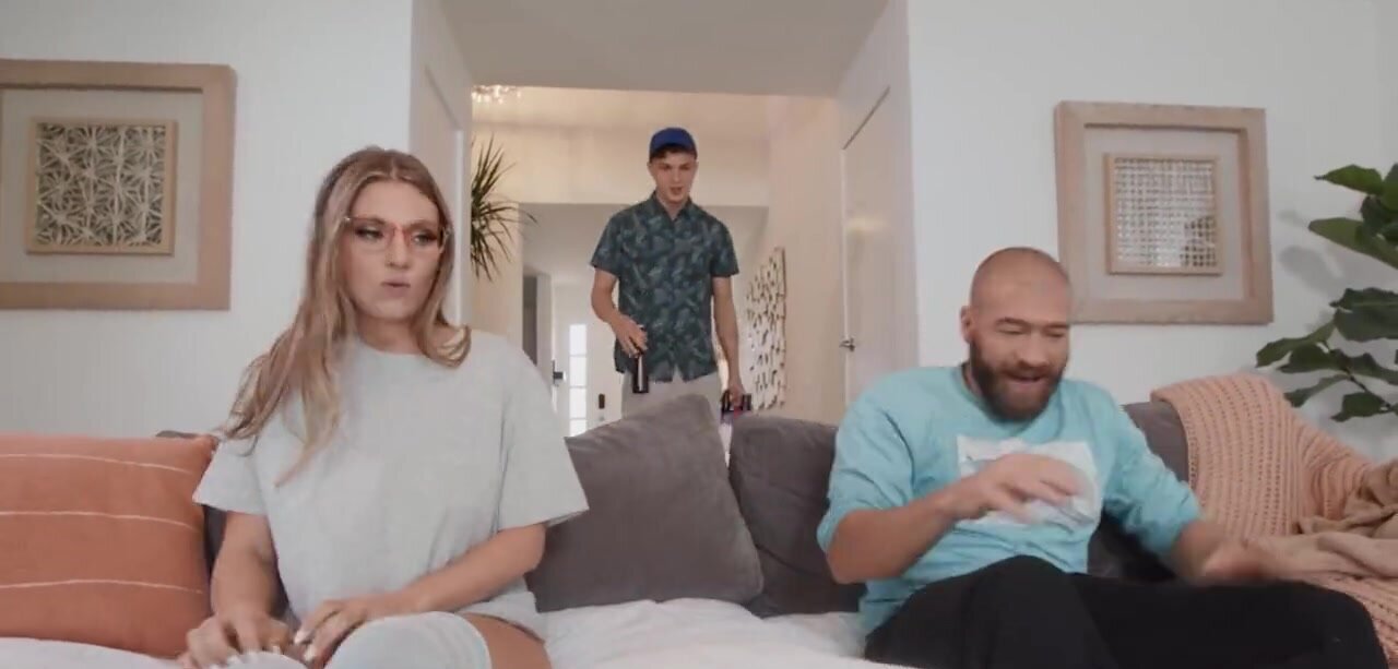 Kenzie Love wearing glasses while fucked by Xander Corvus