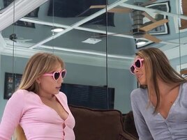 DILF with a huge dick banging Mackenzie Mace and Stella Elle