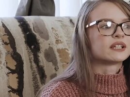 A teen and a cutie are going hard on an erect dong