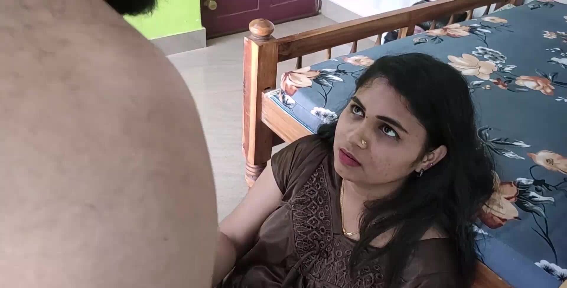 Sensuasl lovemaking with a hairy man and a Desi beauty