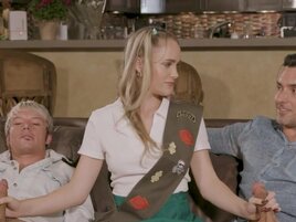 Athena Fleurs receives a double facial after the MFM