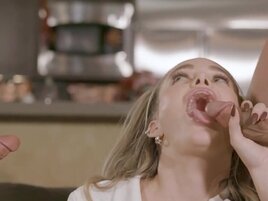 Athena Fleurs receives a double facial after the MFM