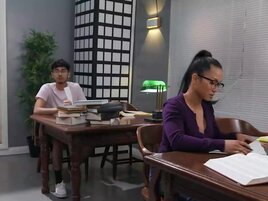 Big boobs librarian getting fucked super-deep