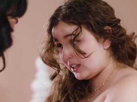 Mommy is happy to show her what strap-on lez sex looks like
