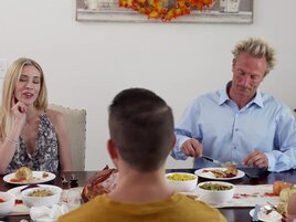 Pussy banging compilation with stepfamily Thanksgiving theme