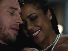 Super-fit and horny ebony girl gets rammed by his white meat