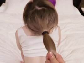 Lin Siyu lets him fuck her tight Chinese hole from behind