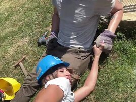 Hunting down a horny blonde with the sluttiest shorts