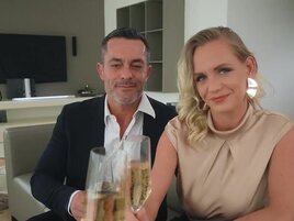 MILF with a slutty mouth takes two dicks in POV