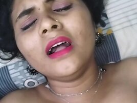 Close angles of a busty Indian MILF getting licked