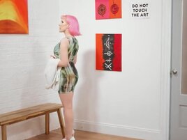 Pink hair bitch is going to love art that fucks her too