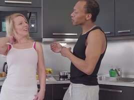 Leggy stepmom is going to take stepson's meaty BBC