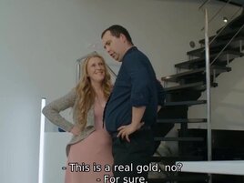 Sexy older gal slips away to fuck a younger teen stud