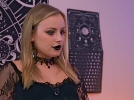 POV tease from a witchy goth stepsister leads to HARD sex