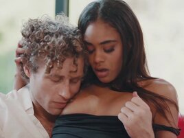 Ebony girl's soul-searing interracial fuck