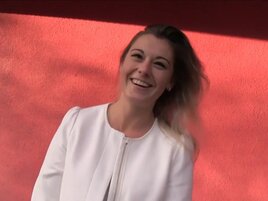 Blondie shows her insane body and gets fucked in public