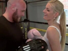 Skinny blonde takes a cock of a horned-up stranger