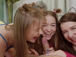 Young Slavic nymphs pay rent with their tight wet holes