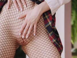 Solo redhead looks so sophisticated while teasing