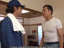Nozomi Koizumi gives a sloppy BJ to her pervy colleague