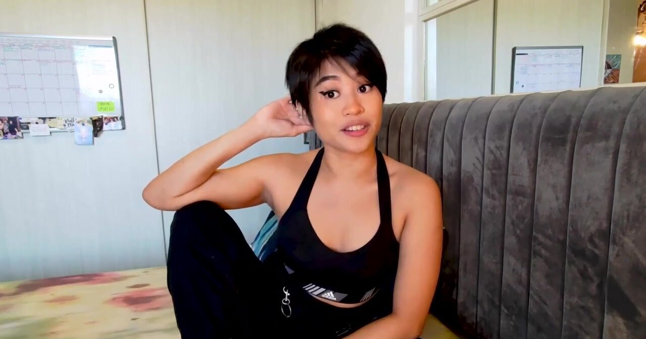 Short-haired Asian teen is eager to get fucked hard