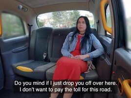 POV fuck with a FAKE TAXI girl who wants to get off