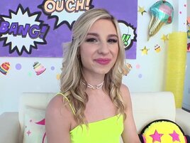 Blondie with a skinny body wants to get fucked in the ass