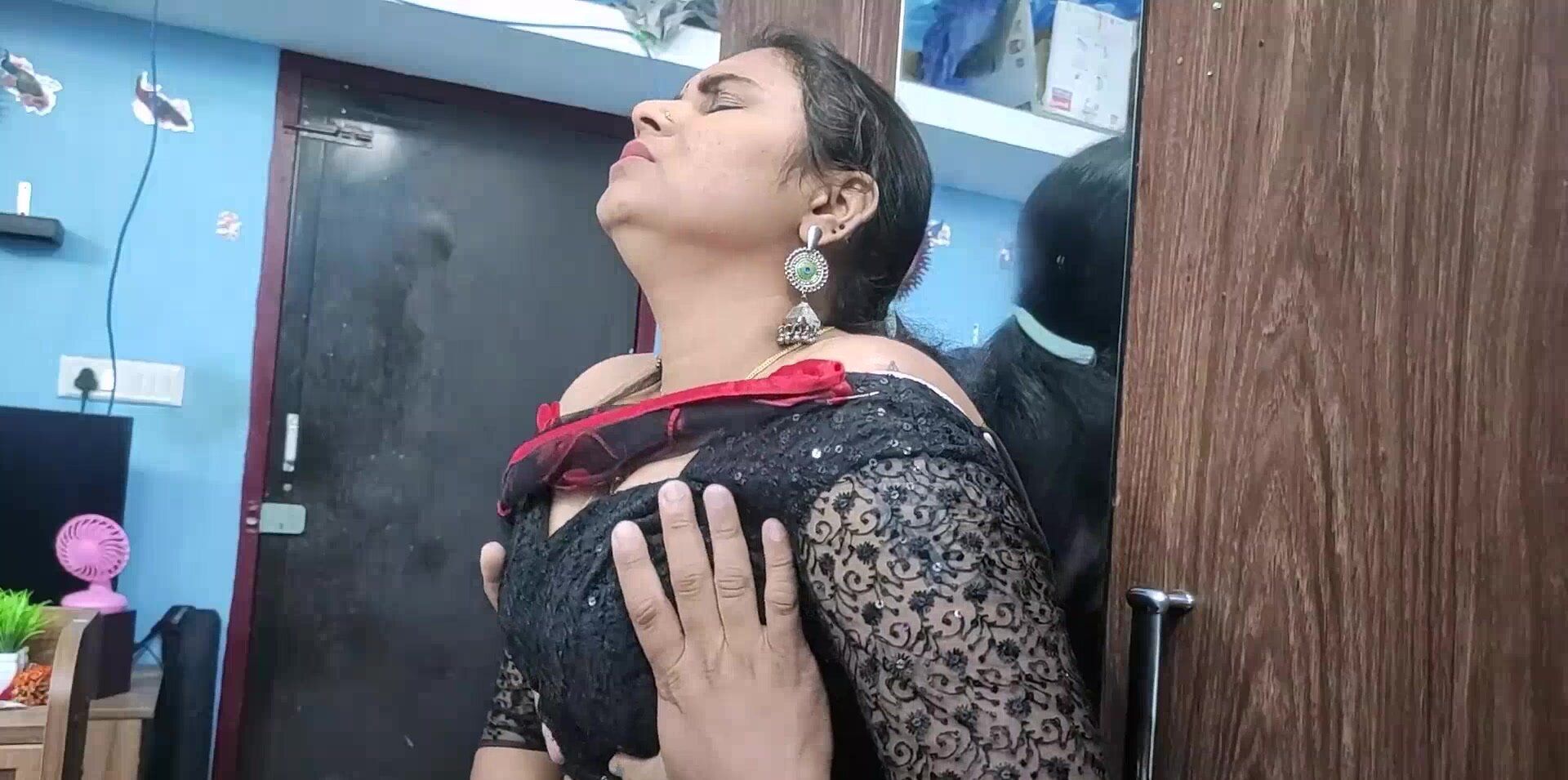 Busty Desi MILF making out and getting fucked hard