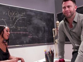 Threesome with teachers and students going bonkers