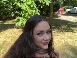 Bikini babe allows this old guy to fuck her on all fours