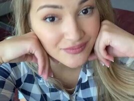 Adorable blonde Latina Gizelle Blanco stuns in POV