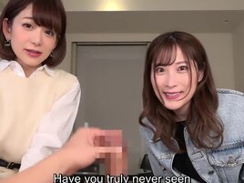 CFNM porn experience with two cute Japanese ladies