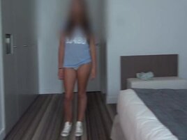 Brunette puts on a slutty lingerie set to get fucked