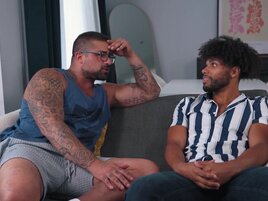 Bear with a big cock is ready to fuck a black pervert