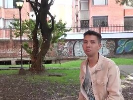 Meeting a handsome lad and inviting him to his place