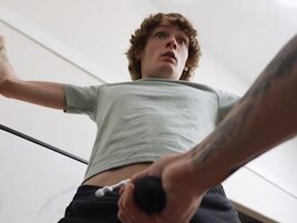 Hunk with long hair and a big cock looking too hot