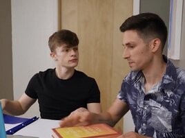 The tutor is giving the coed more than just math lessons