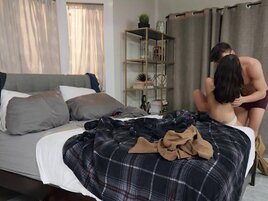 Cheating on his hot girlfriend with the gay roommate